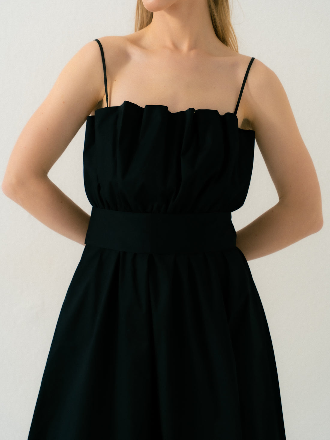 Harmony Dress with Belt in black