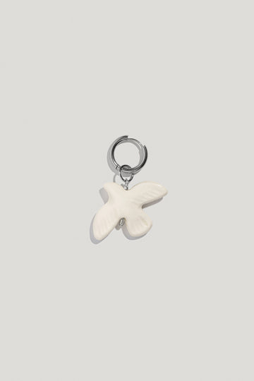 Myrni mono earring with porcelain bird