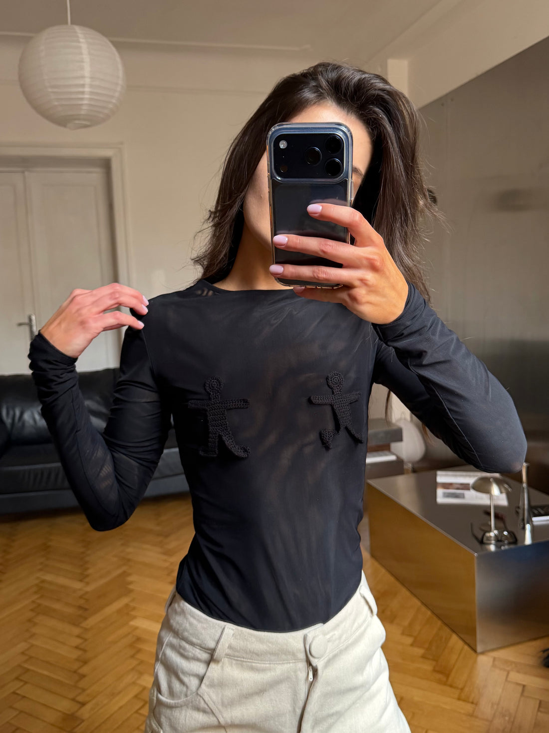 Knitted Soul Top in black