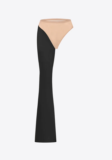 Flared single leg leggings