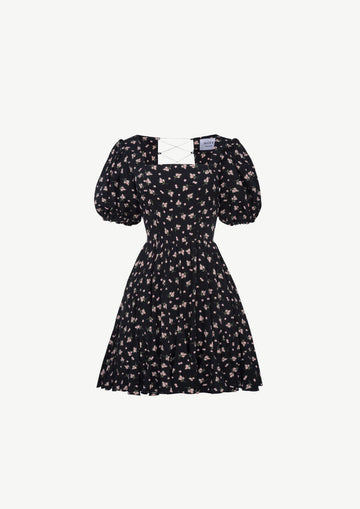 Roman holiday dress in floral print