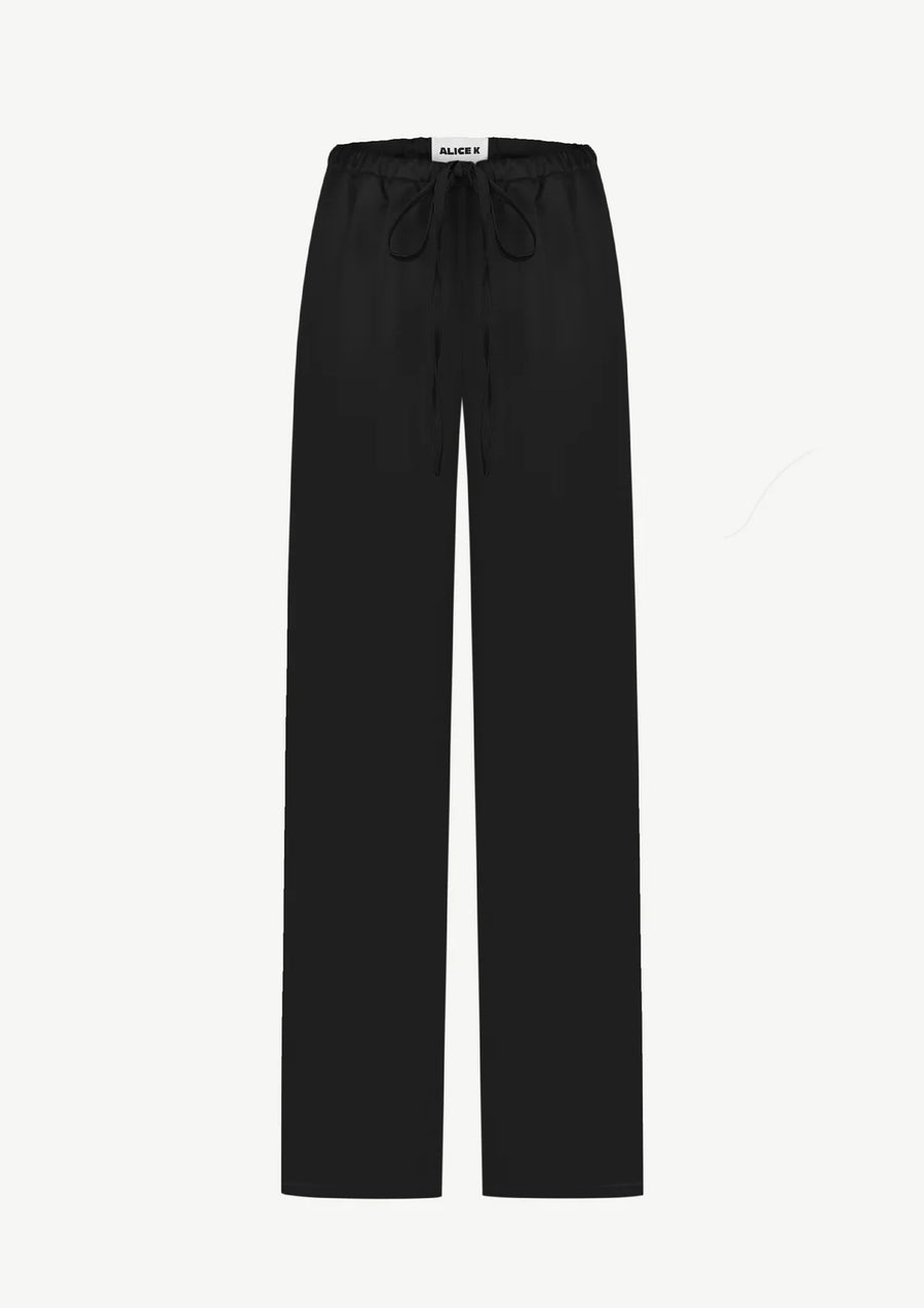 Satin Trousers In Black