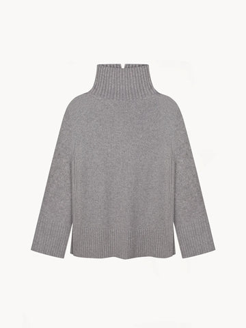 Basic Cashmere Sweater in grey