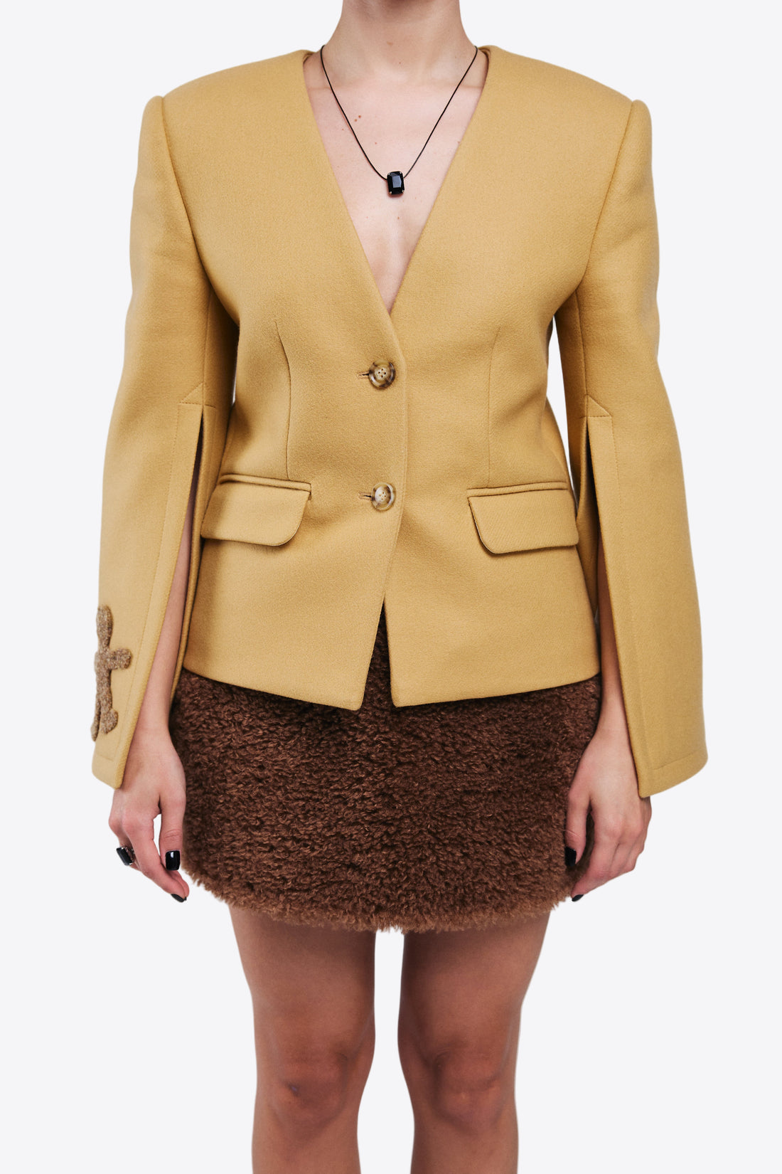 Grace Blazer in mustard yellow