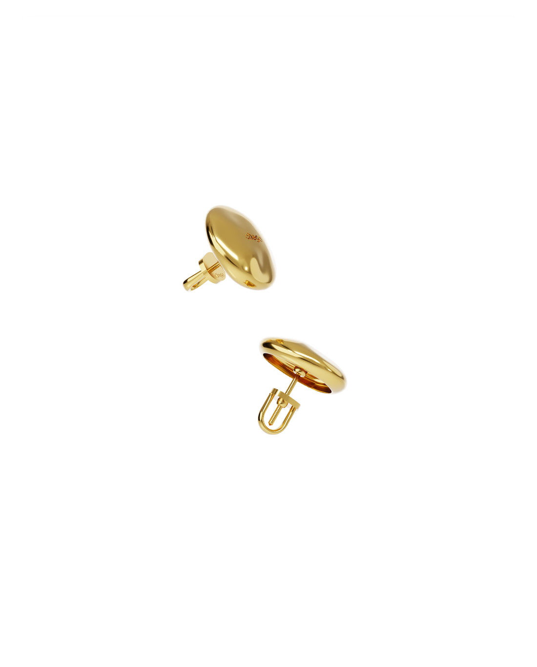 Geoid Earrings in gold