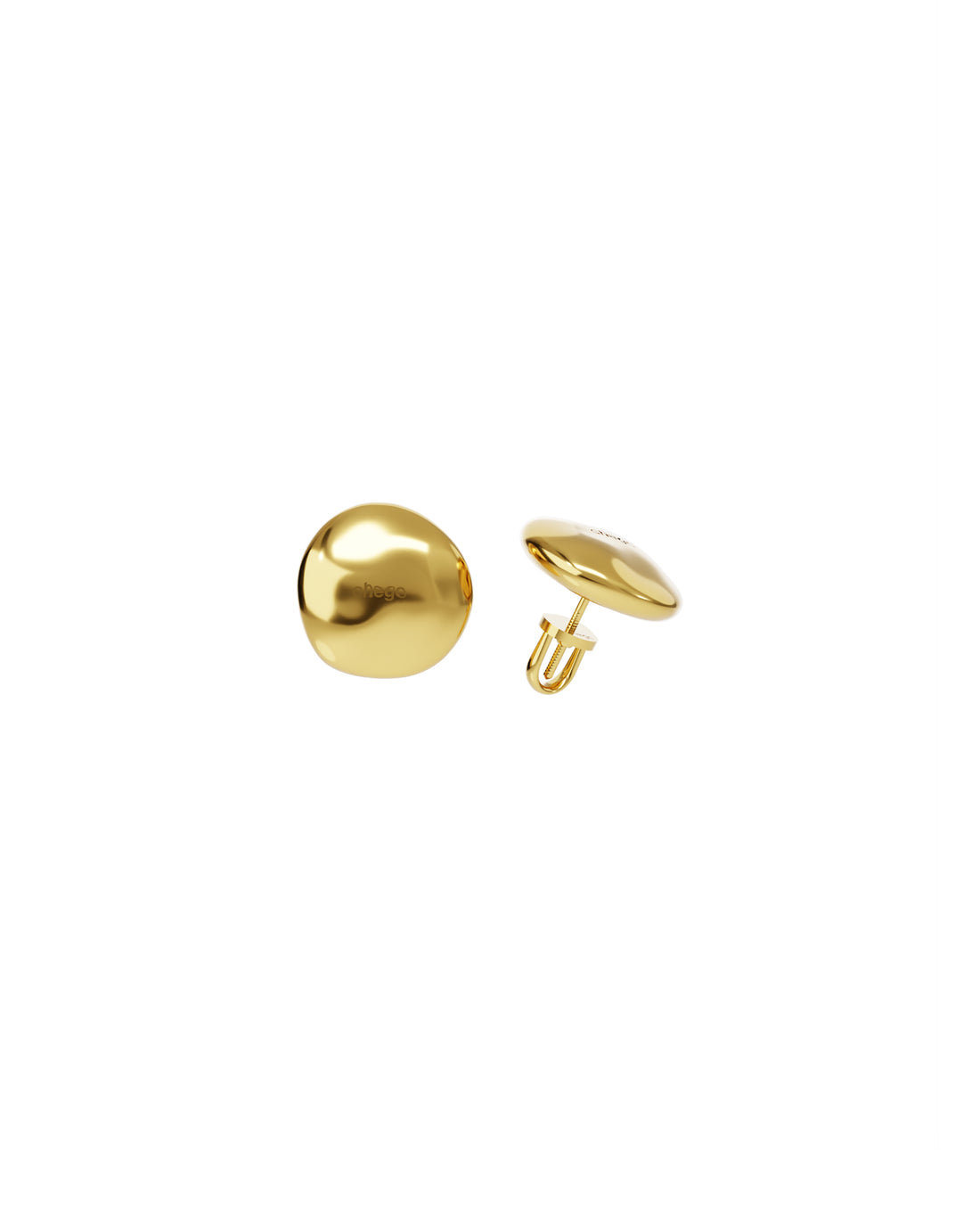 Geoid Earrings in gold