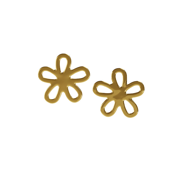 Earrings Flowers in gold