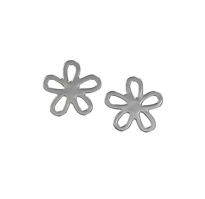 Flower Earrings in silver