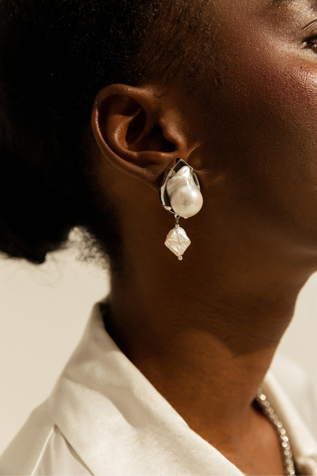 Odesa Clip Earrings in silver