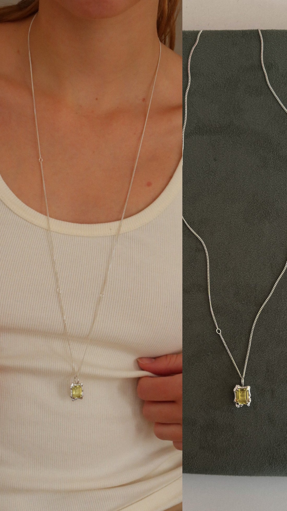 Yellow Quartz Necklace