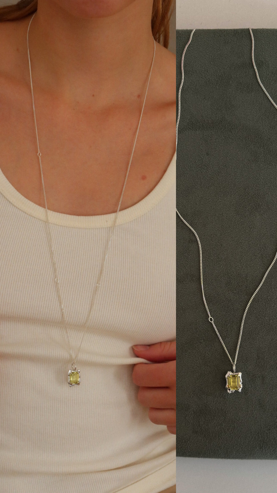 Yellow Quartz Necklace