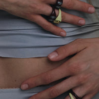 Molten Marquise Trio Ring