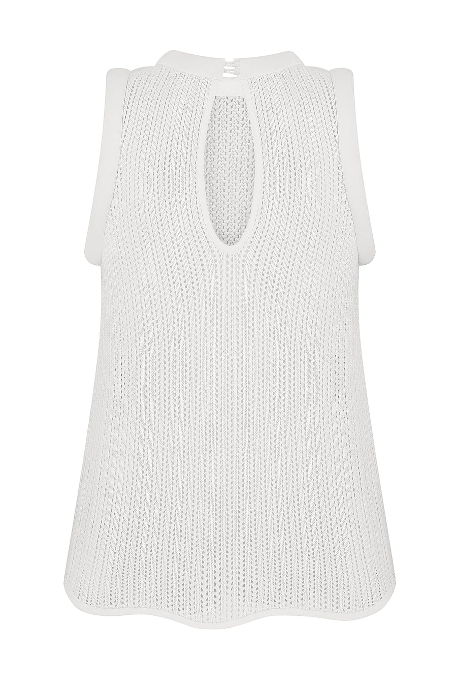 Knitted top with silk detail