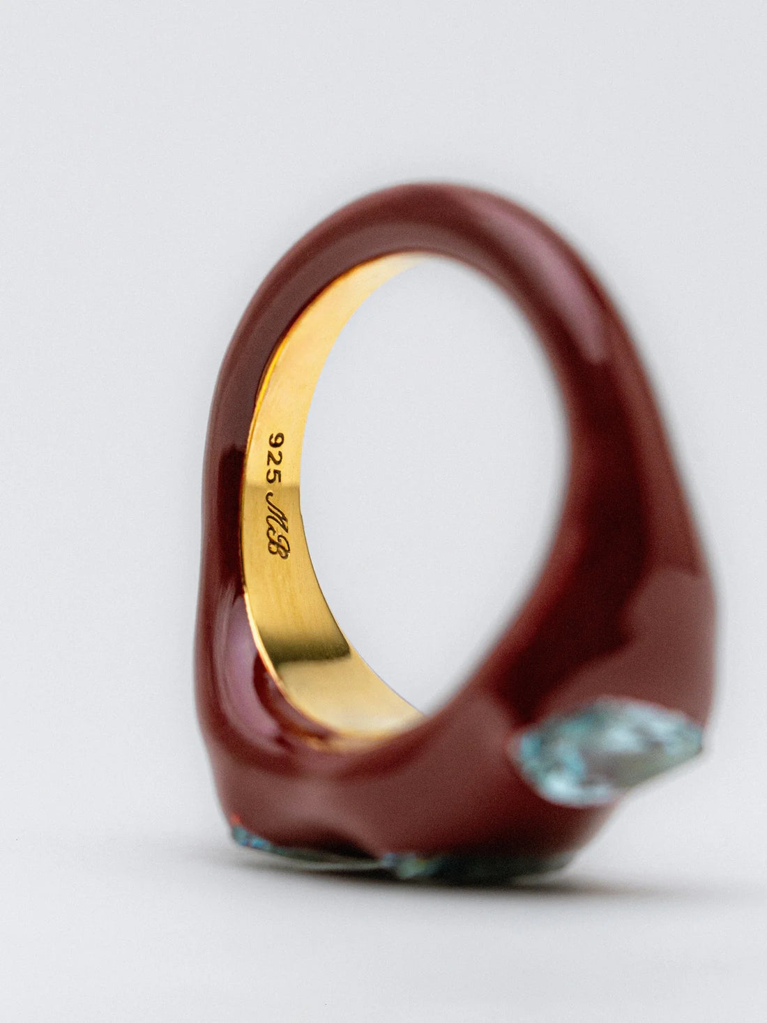 Molten Marquise Trio Ring