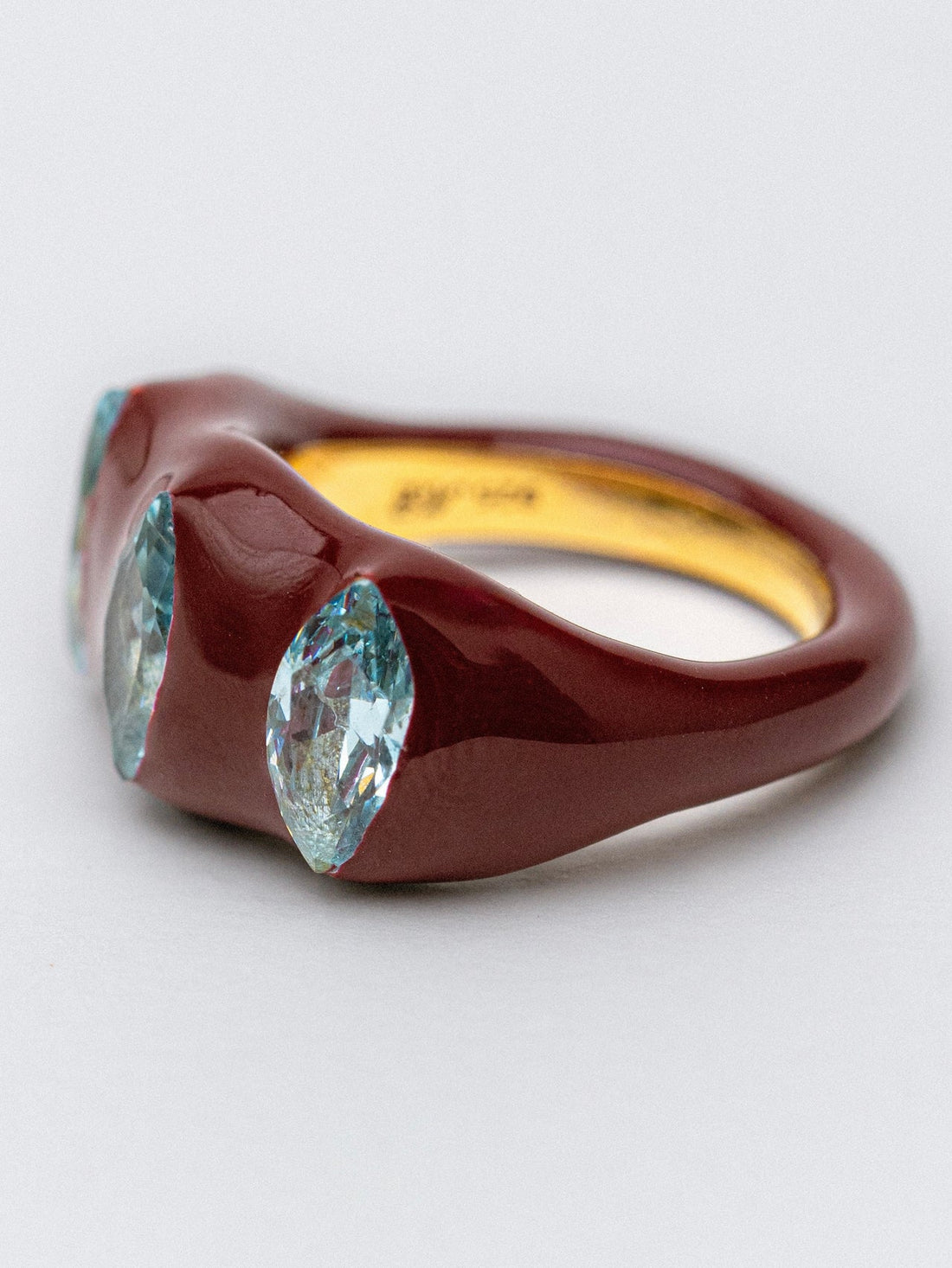 Molten Marquise Trio Ring