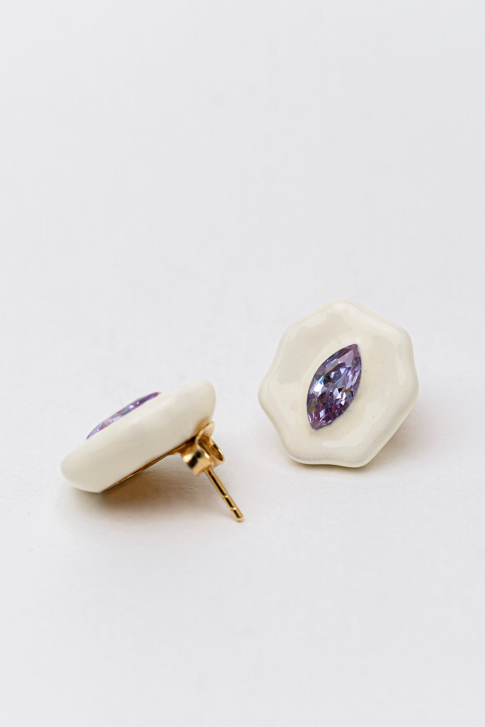 Petal Marquise Studs in lavender