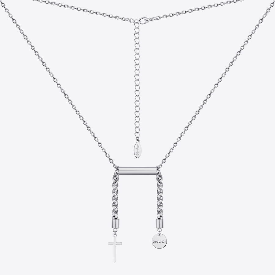 Libra Necklace with pearl in silver