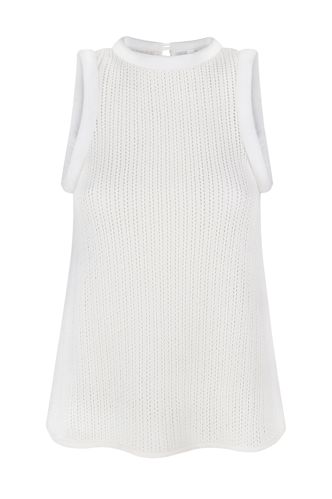 Knitted top with silk detail