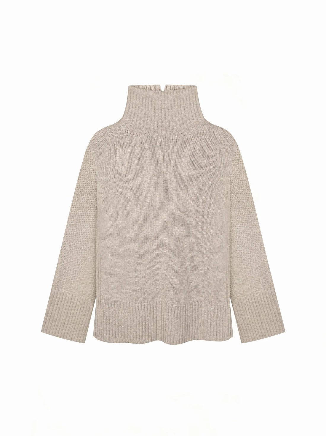 Basic Cashmere Sweater in beige