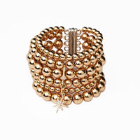 Morning Star Ceramic Beads Bracelet in gold