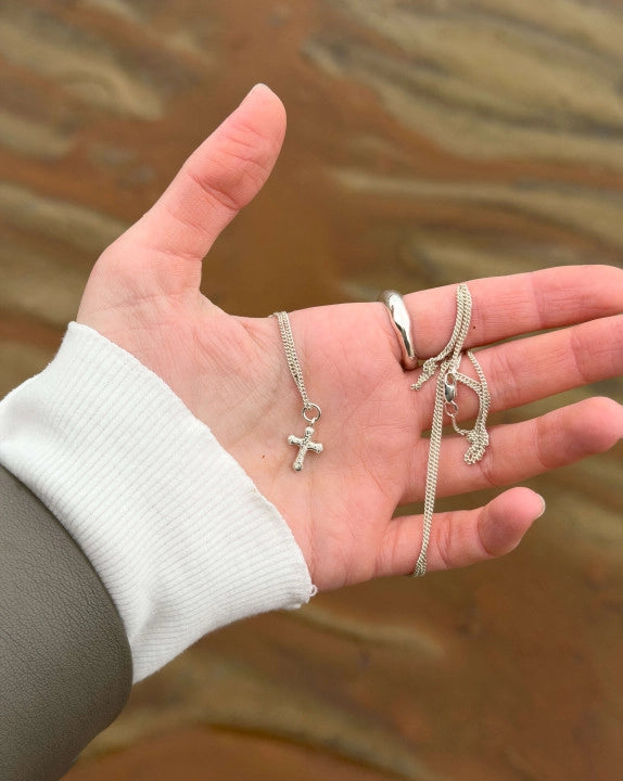 Mini Cross Pendant in silver
