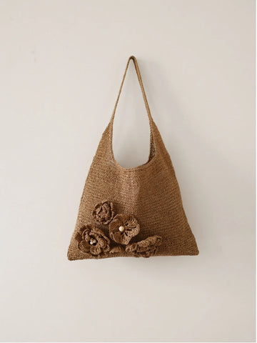 Handmade Shopper with flowers