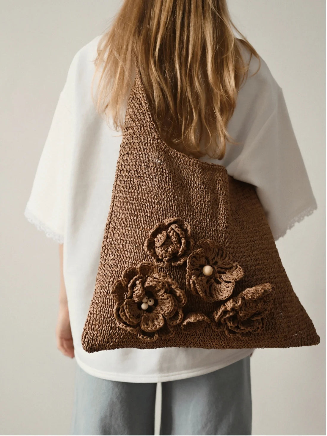 Handmade Shopper with flowers