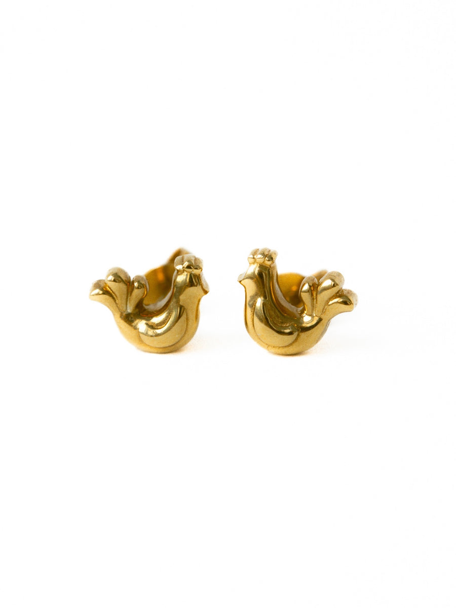 Earrings Ptashka (mini) - Gold