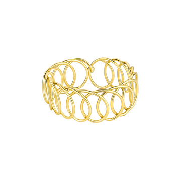 Karma Wide Bracelet in gold