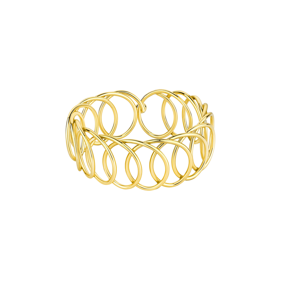 Karma Wide Bracelet in gold