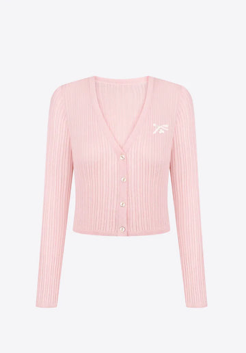 Knitted Cardigan In Pink