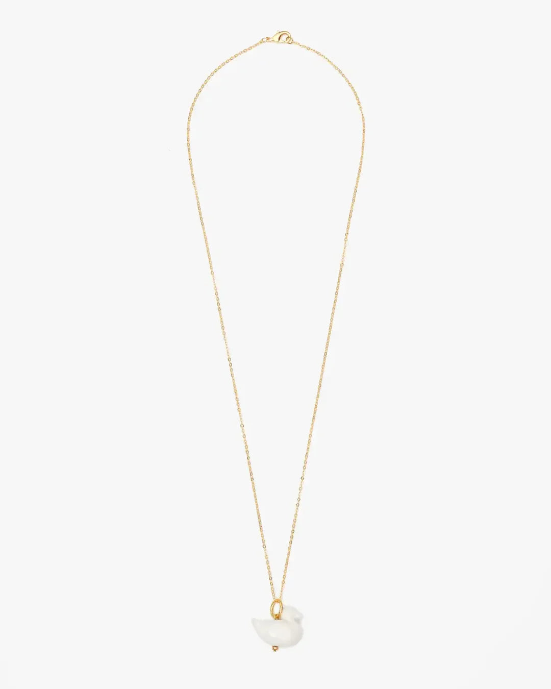 Luili Porcelain Duck Pendant on a chain