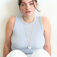 Luili Porcelain Duck Pendant on a chain