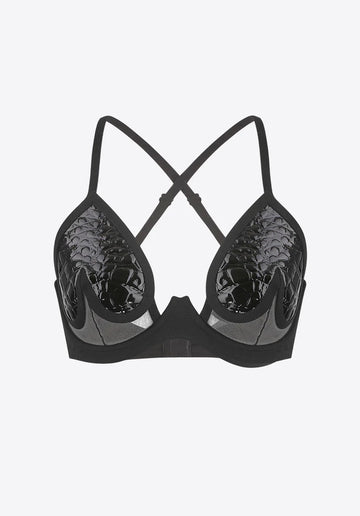 Lacquered bra