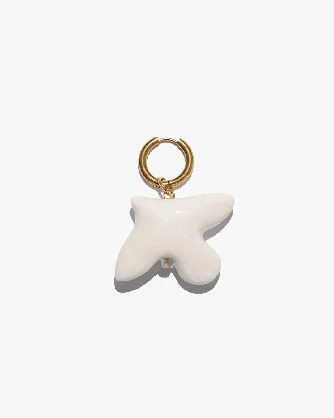 Myrni mono earring with porcelain bird