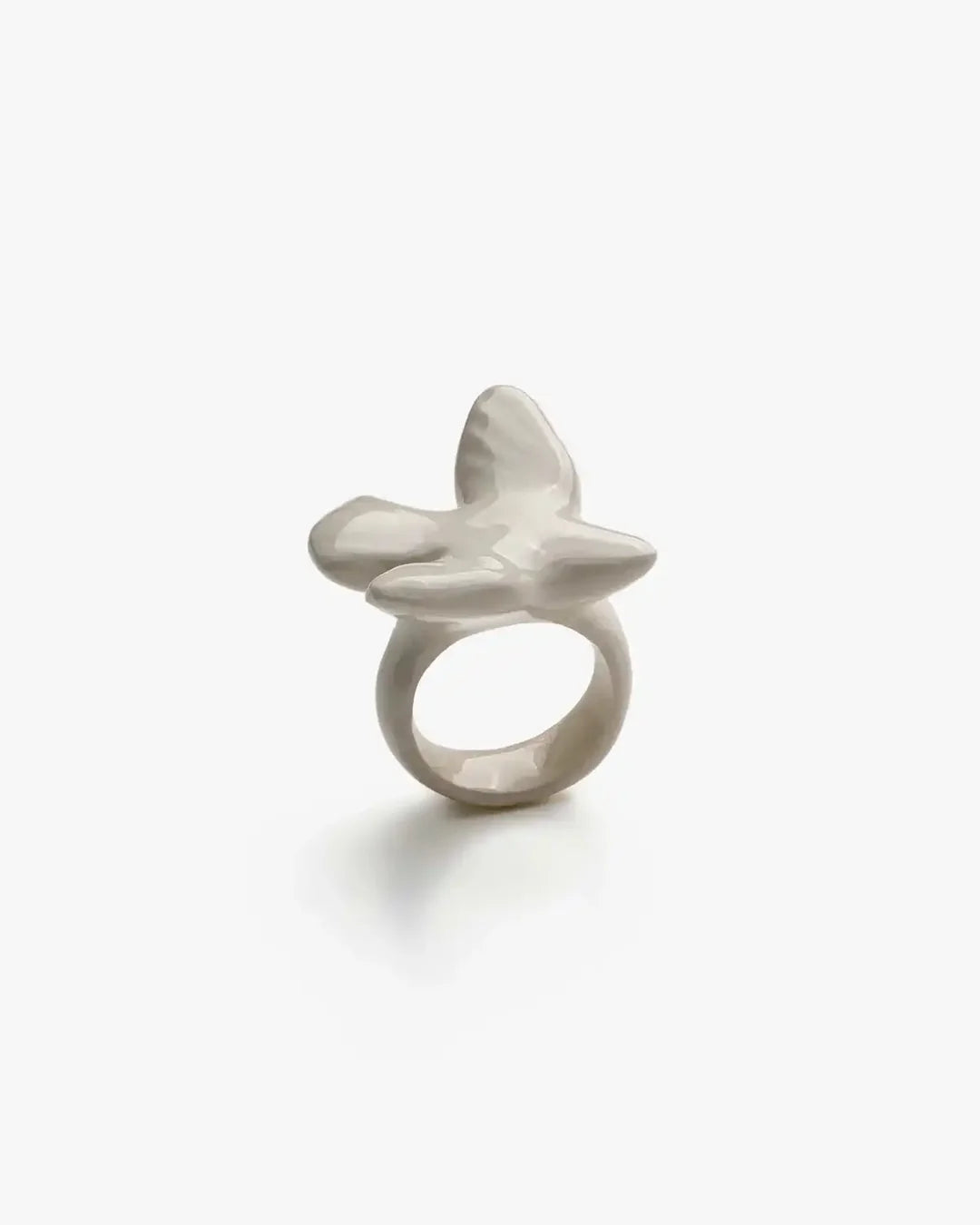 Myrni porcelain ring with bird