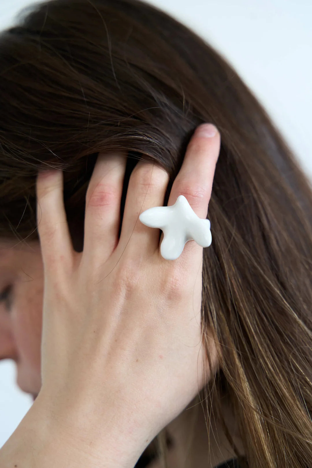 Myrni porcelain ring with bird