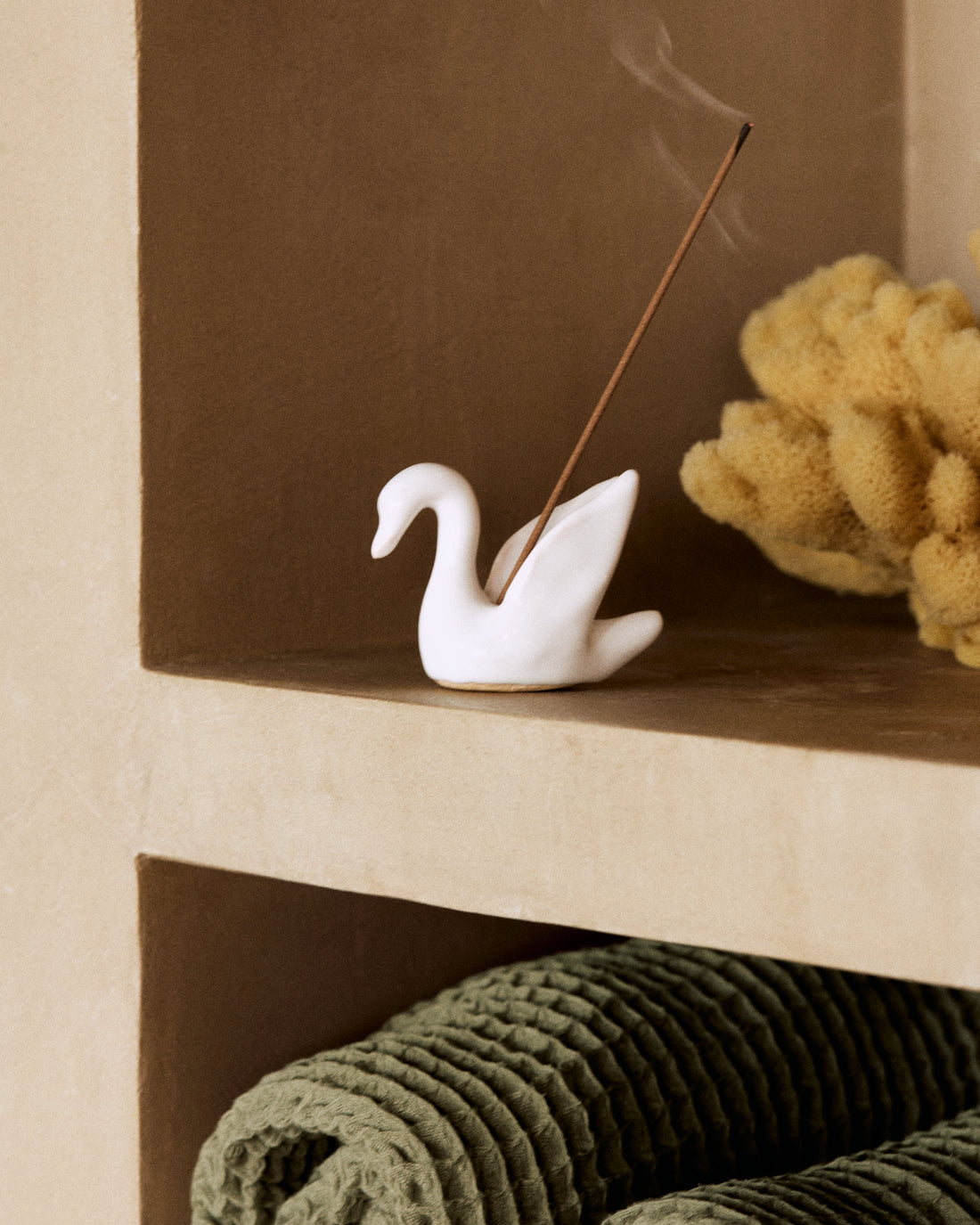 White Swan Incense Holder