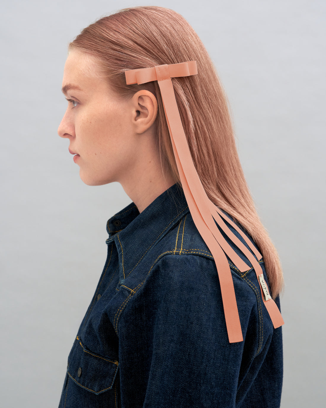 Ribbon Barette Peachy