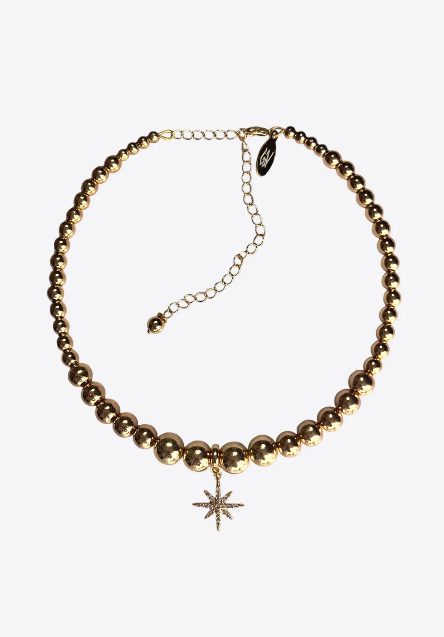 New York Star Choker in Gold