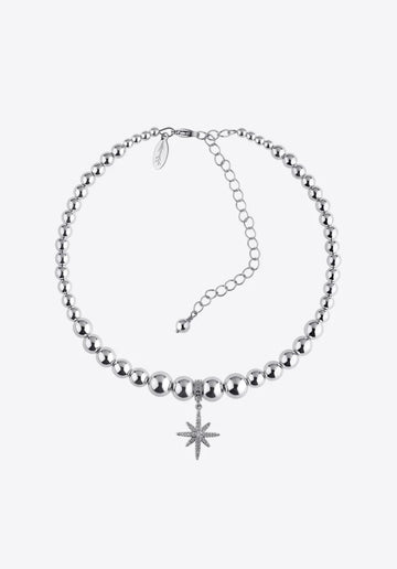 New York Star Choker in silver