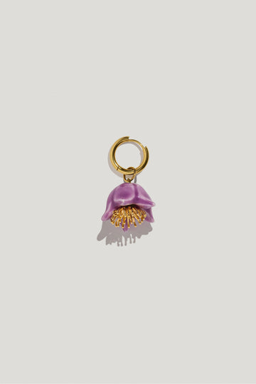 Polysk mono earring with lilac flower