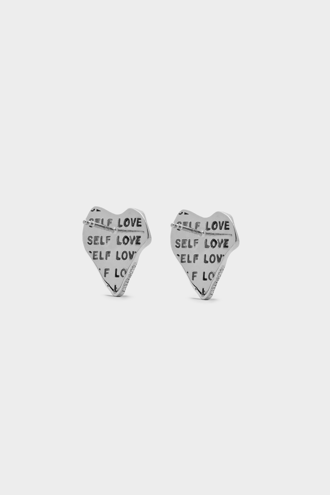 Hearts Earrings in platinum