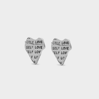 Hearts Earrings in platinum