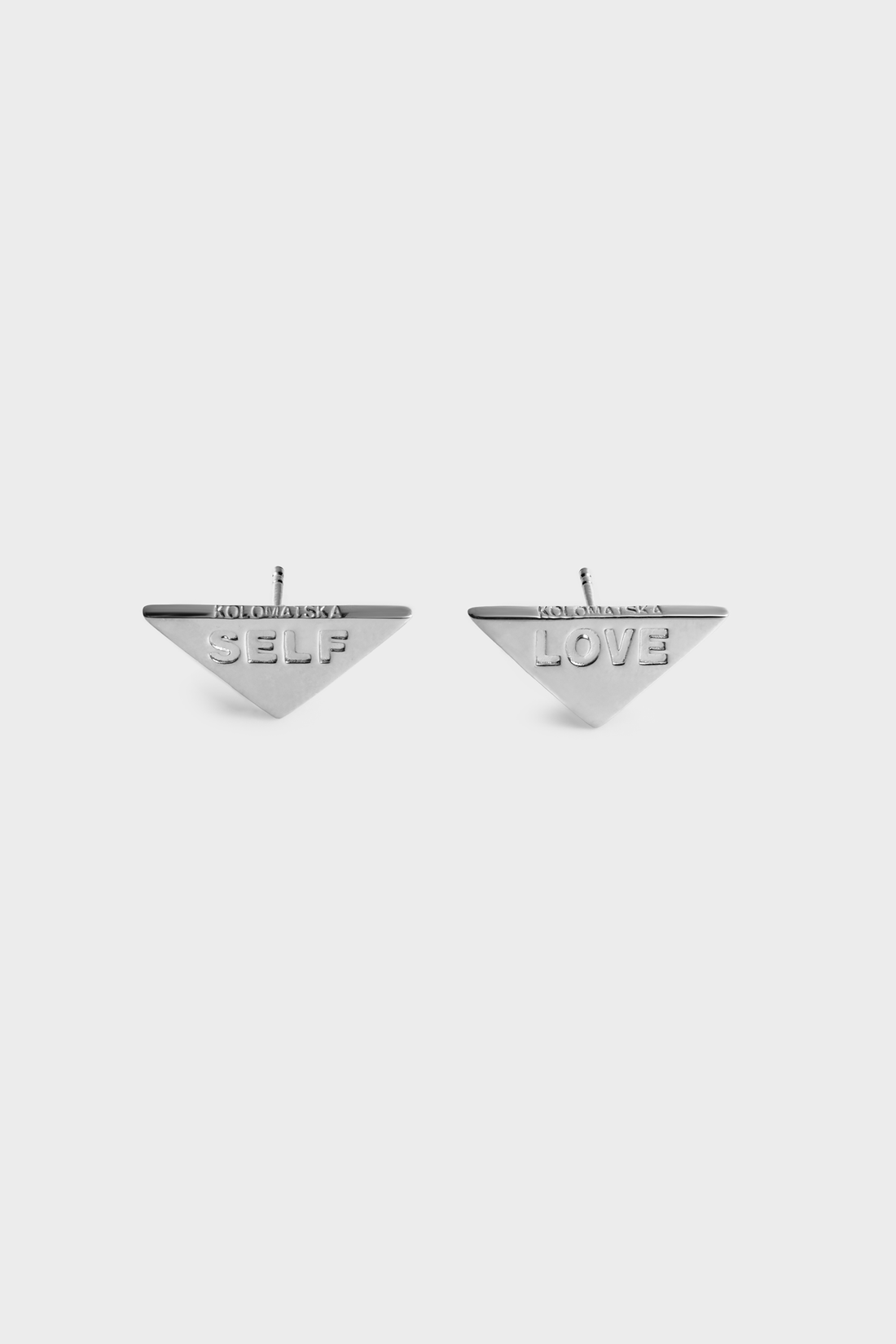 Self-love Earrings in platinum