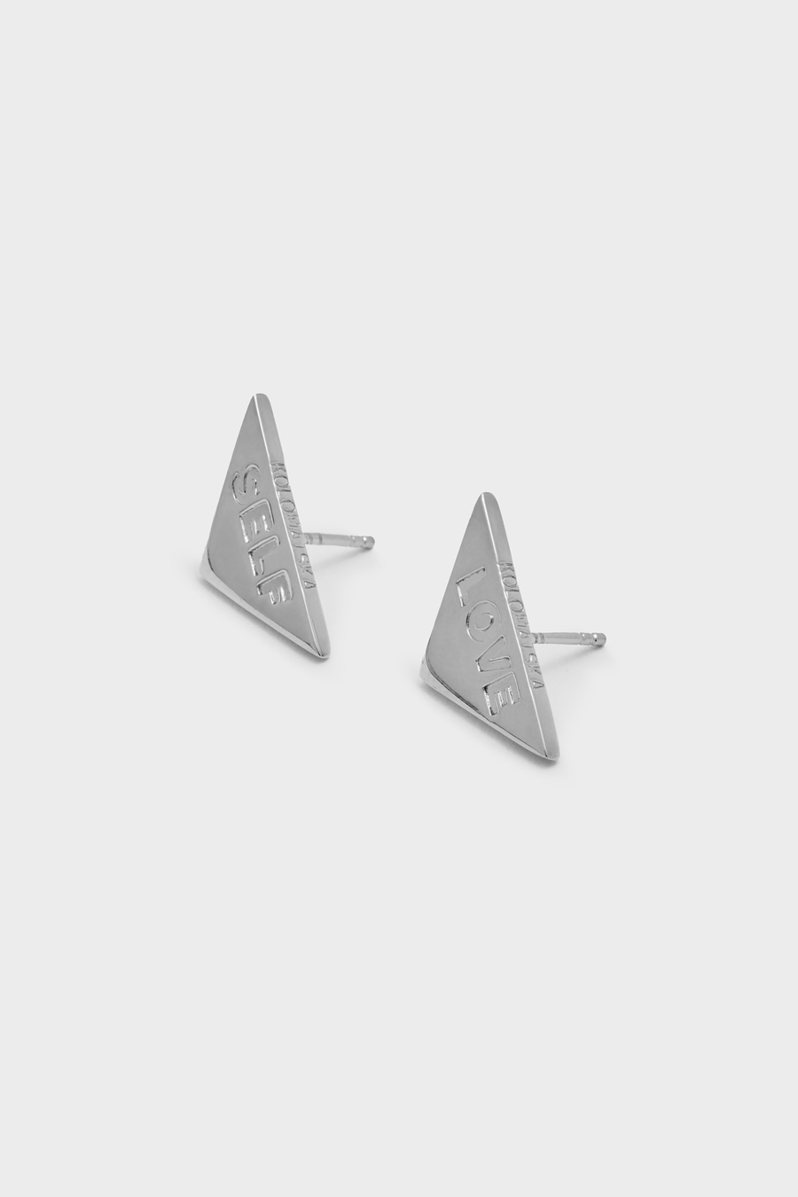 Self-love Earrings in platinum