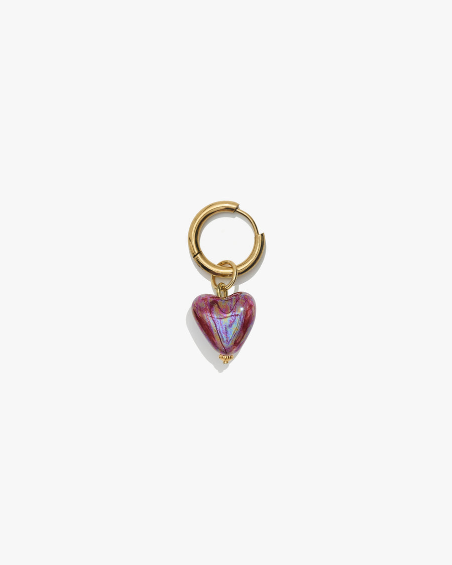 Skarb Mono Earring in burgundy
