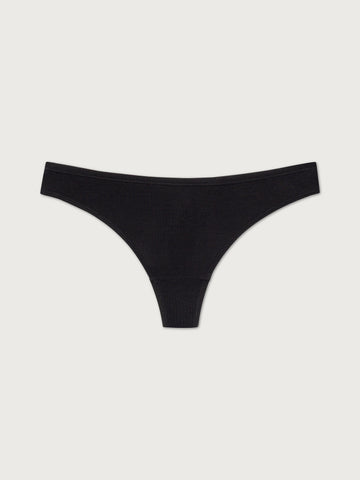 Black low rise thong