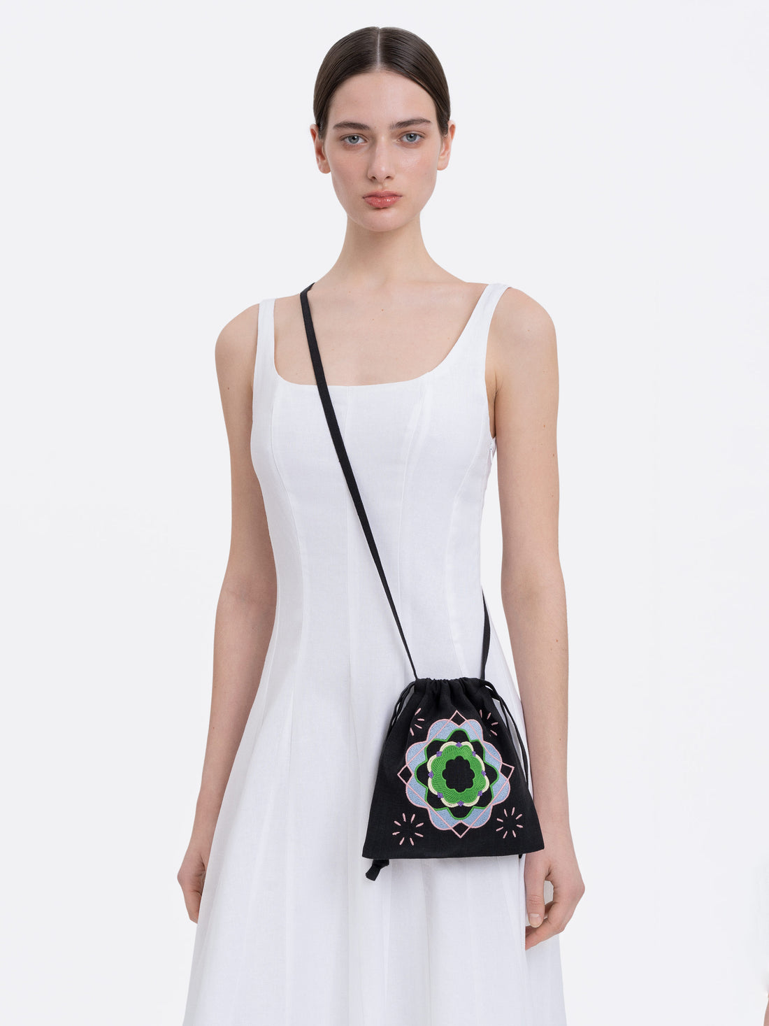 Peliustka Drawstring Bag in black