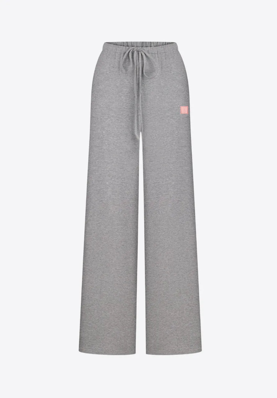Viscose Trousers In Heather Grey